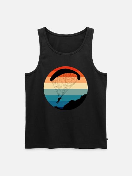 Gleitschirm Flieger Paraglider Pilot Paraglide - Men's Premium Organic Tank Top - black