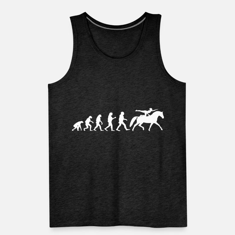 Evolution Voltigier Chevaux Équestres Voltige Débardeur bio Premium Homme