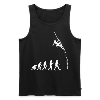 Climbing Boulder climber Climbing Climber Evolu - Men's Premium Organic Tank Top - black - Front - AI Model Male 178 light (178cm)