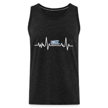 Camping caravan holiday camper camper camping - Men's Premium Organic Tank Top - charcoal grey - Front - Alexander (188cm)