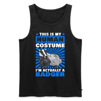 This is my honey roof costume badger saying - Men's Premium Organic Tank Top - black - Front - Michal (187cm)