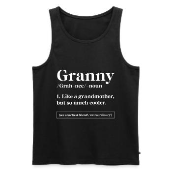 Granny Definition - Mother's Day Gift - Men's Premium Organic Tank Top - black - Front - Michal (187cm)