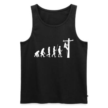 Electrician Electricity Artisan Gift Volt Watt - Men's Premium Organic Tank Top - black - Front - Michal (187cm)