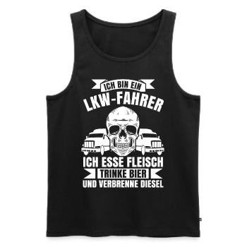 LKW Fahrer - Männer Premium Bio Tank Top - Schwarz - Vorne - Michal (187cm)