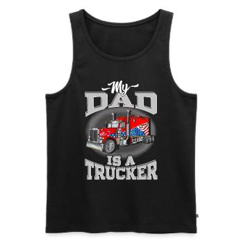 I’m a proud son of an American truck driver - Débardeur bio Premium Homme - noir - Devant - Michal (187cm)