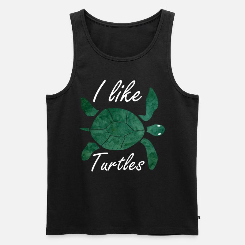 Turtles turtle - Men's Premium Organic Tank Top - black
