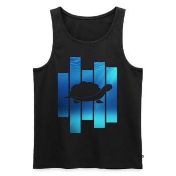Turtle Turtle - Men's Premium Organic Tank Top - black - Front - Michal (187cm)