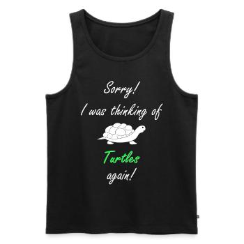 Turtle Turtle - Men's Premium Organic Tank Top - black - Front - Michal (187cm)