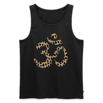 Mantra Chakra Yoga - Männer Premium Bio Tank Top - Schwarz - Vorne - AI Model Male 178 light (178cm)
