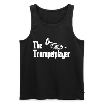 trumpet - Men's Premium Organic Tank Top - black - Front - Michal (187cm)