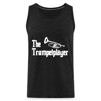 Trompete - Männer Premium Bio Tank Top - Anthrazit - Vorne - Alexander (188cm)