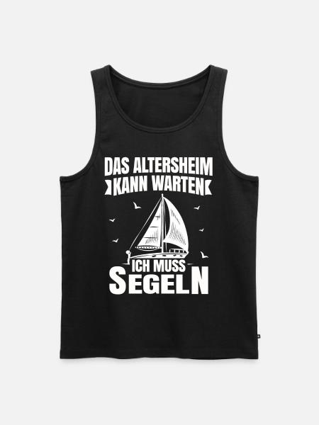Segeln - Männer Premium Bio Tank Top - Schwarz