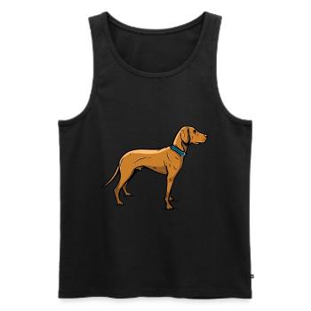 Dog Dogs Love Dog Pet - Men's Premium Organic Tank Top - black - Front - Michal (187cm)