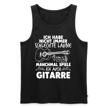 Gitarre Musikband Gitarrist Gitarrenspieler - Männer Premium Bio Tank Top - Schwarz - Vorne - Michal (187cm)