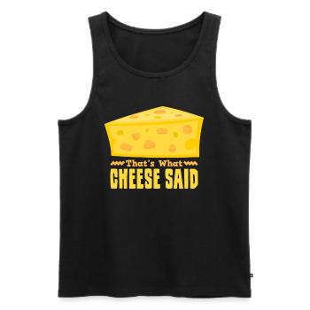 C’est ce que Cheese a dit Lustiger Käse - Débardeur bio Premium Homme - noir - Devant - Michal (187cm)
