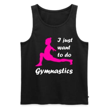 Gymnaste handstand gymnastique - Débardeur bio Premium Homme - noir - Devant - Michal (187cm)
