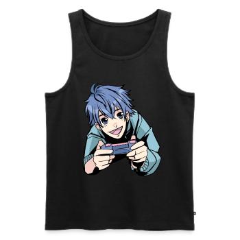 Brawlen Play Brawl Gamer Gaming Game - Men's Premium Organic Tank Top - black - Front - AI Model Male 178 light (178cm)
