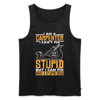 Schreiner - Männer Premium Bio Tank Top - Schwarz - Vorne - AI Model Male 178 light (178cm)