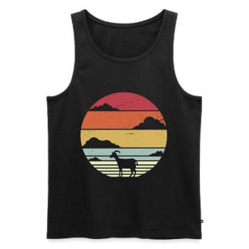 Ziege Retro - Männer Premium Bio Tank Top - Schwarz - Vorne - AI Model Male 178 light (178cm)