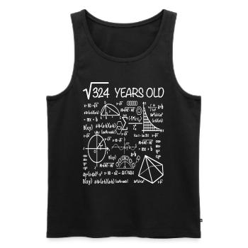 18th Birthday Mathematics Teacher Students - Men's Premium Organic Tank Top - black - Front - AI Model Male 178 light (178cm)