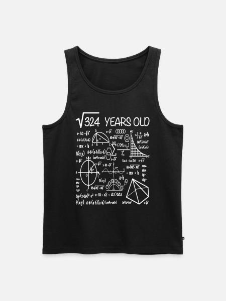 18th Birthday Mathematics Teacher Students - Men's Premium Organic Tank Top - black