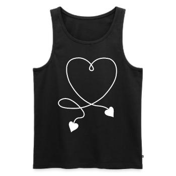 Cœur de cœur - Débardeur bio Premium Homme - noir - Devant - Michal (187cm)