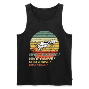 Rocket RC Car League Soccer Retro Vintage - Männer Premium Bio Tank Top - Schwarz - Vorne - AI Model Male 178 light (178cm)