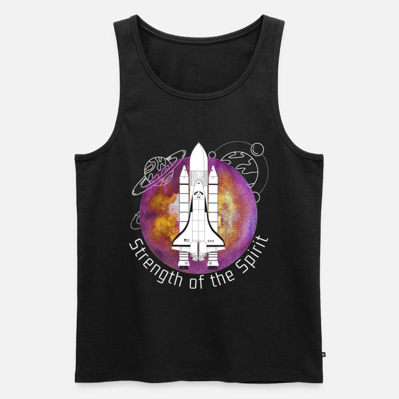 Raumfahrt, Spaceshuttle, Planeten - Männer Premium Bio Tank Top - Schwarz