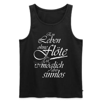 Flöte Instrument Querflöte Spielerin Orchester Mu - Männer Premium Bio Tank Top - Schwarz - Vorne - Michal (187cm)