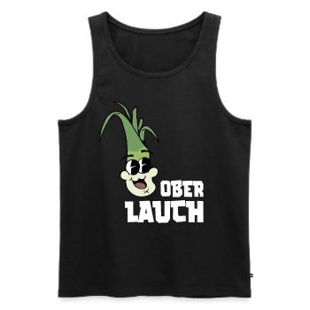 Ober Lauch - Fitness Gym Lauch Witz - Männer Premium Bio Tank Top - Schwarz - Vorne - Michal (187cm)