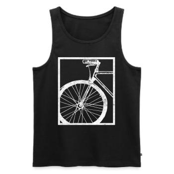 Drôle de vélo cadeau rengaine sur le vélo - Débardeur bio Premium Homme - noir - Devant - Michal (187cm)