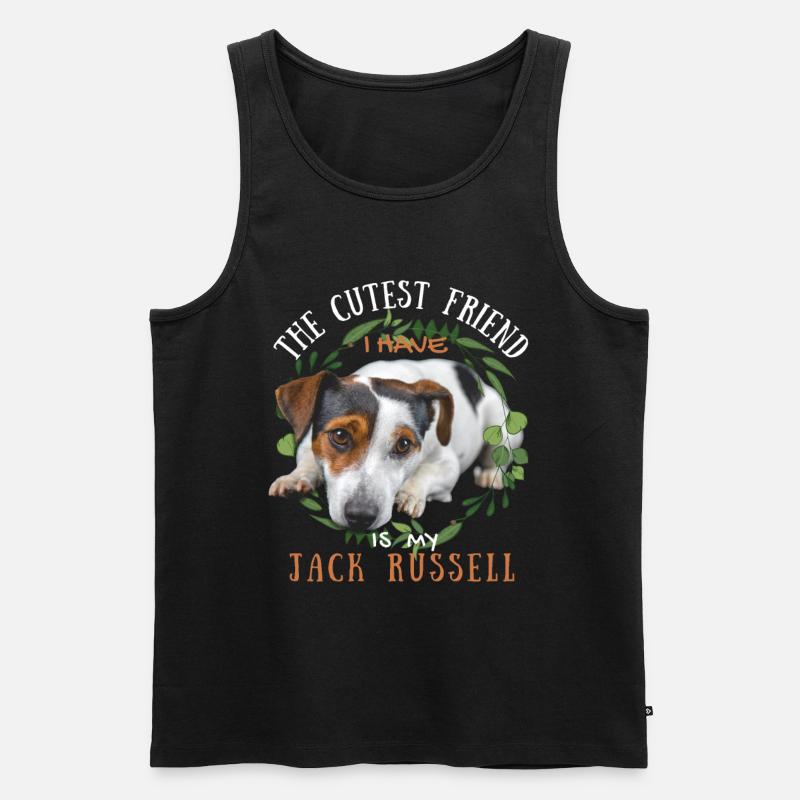 Süßer Jack-Russell Freund - Männer Premium Bio Tank Top - Schwarz