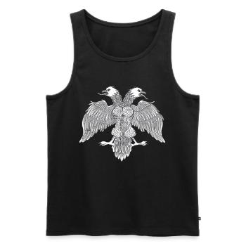 Albaner Albanien Albanischer Adler Doppeladler - Männer Premium Bio Tank Top - Schwarz - Vorne - Michal (187cm)