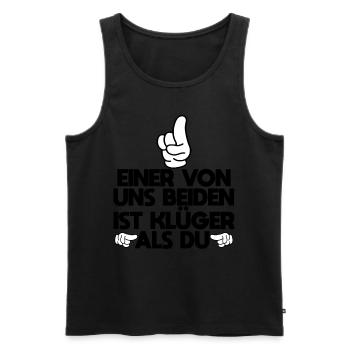 Lustige Sprüche Beleidigungen Sarkasmus - Männer Premium Bio Tank Top - Schwarz - Vorne - Michal (187cm)