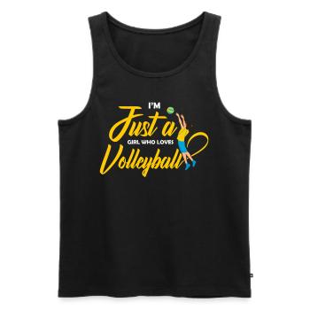 Just A Girl Who Loves Volley-ball Gifts For Teen - Débardeur bio Premium Homme - noir - Devant - Michal (187cm)