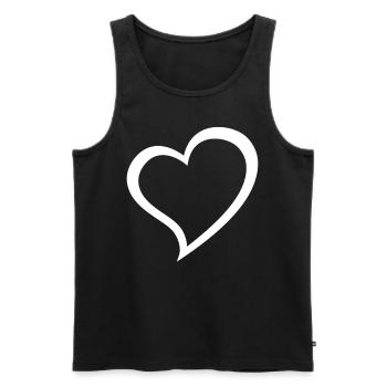 Coeur - Débardeur bio Premium Homme - noir - Devant - Michal (187cm)