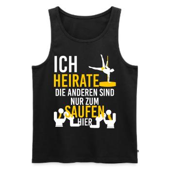 bachelor party - Men's Premium Organic Tank Top - black - Front - Michal (187cm)