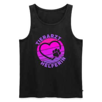 Tierarzthelferin Tiermedizinische Fachangestellte - Männer Premium Bio Tank Top - Schwarz - Vorne - AI Model Male 178 light (178cm)