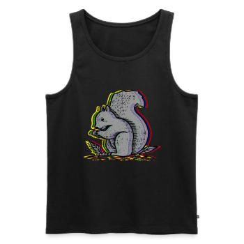 Eichhörnchen - Männer Premium Bio Tank Top - Schwarz - Vorne - AI Model Male 178 light (178cm)