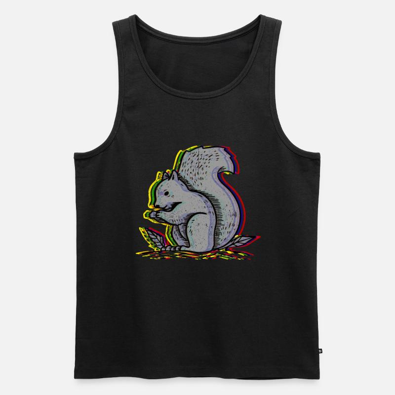 Eichhörnchen - Männer Premium Bio Tank Top - Schwarz