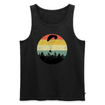 Gleitschirm Paragleiten Paragleiter Fallschirm Fli - Männer Premium Bio Tank Top - Schwarz - Vorne - AI Model Male 178 light (178cm)