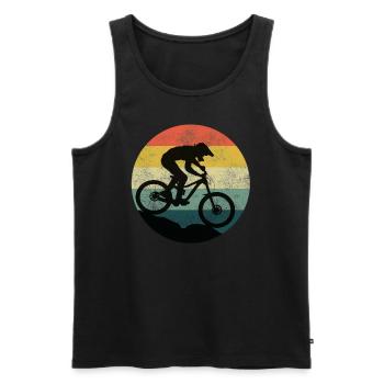 Downhill Mountain Bike Vélo - Débardeur bio Premium Homme - noir - Devant - Michal (187cm)