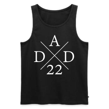 Papa Vater Dad 2022 Geschenk - Männer Premium Bio Tank Top - Schwarz - Vorne - AI Model Male 178 light (178cm)
