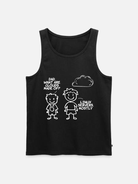 Papa Woraus Sind Wolken Gemacht? - Männer Premium Bio Tank Top - Schwarz