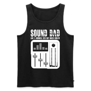 Sound Dad Comme Un Papa Normal Enregistrement audio - Débardeur bio Premium Homme - noir - Devant - Michal (187cm)