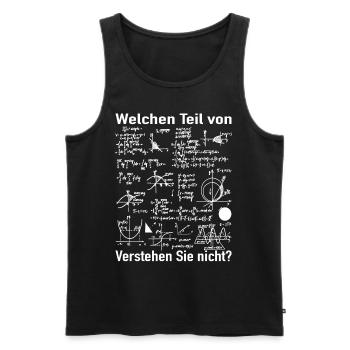 Mathe Witz - Mathematiker Mathematik Lehrer - Männer Premium Bio Tank Top - Schwarz - Vorne - Michal (187cm)