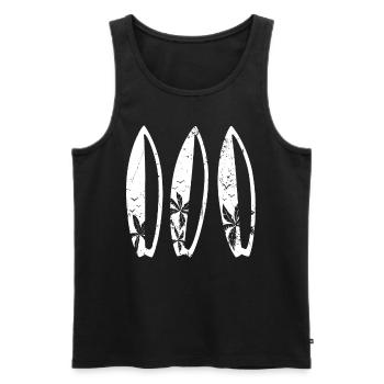 Surfer Surfboard Surfing - Surf Surfing - Men's Premium Organic Tank Top - black - Front - Michal (187cm)