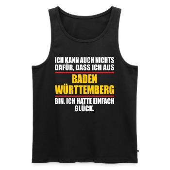 Baden Württemberg Bundesland lustiges Baden - Männer Premium Bio Tank Top - Schwarz - Vorne - Michal (187cm)