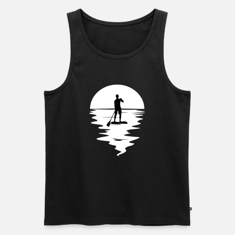 Stand up paddle Spruch - Männer Premium Bio Tank Top - Schwarz