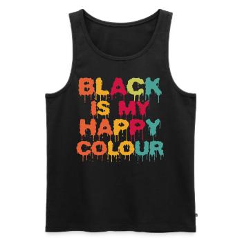 Des phrases drôles - Débardeur bio Premium Homme - noir - Devant - AI Model Male 178 light (178cm)